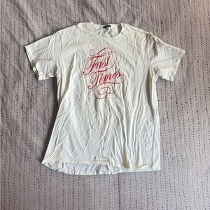 R13 White Tee with Red Print